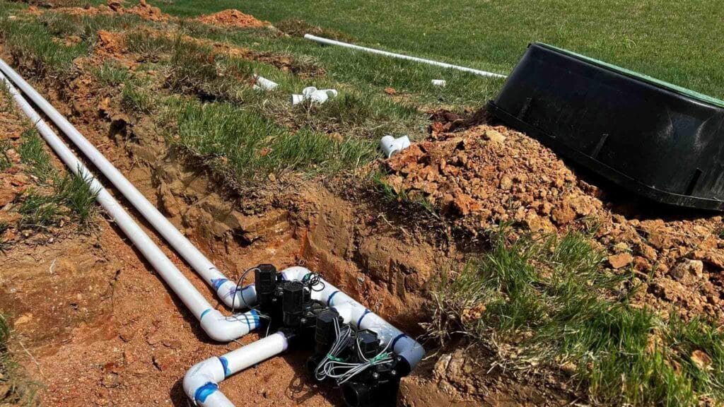 WorkSafeBC-compliant trench shoring installation during a civil excavation project in the BC Interior