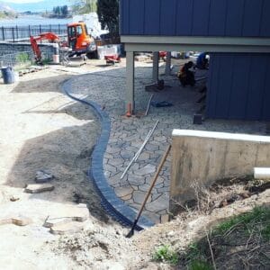 Commercial landscaping construction with integrated hardscaping and site preparation by Lyons Landscaping